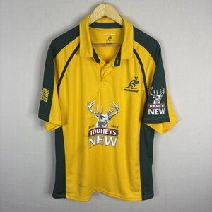 Australia Wallabies Rugby Jersey 2XL 2011 One Team Tooheys New Kooga Gold Green